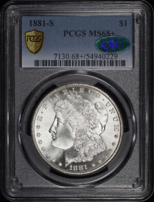 Obverse of this 1881-S Morgan Dollar PCGS MS-68+