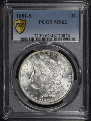 Obverse of this 1881-S Morgan Dollar PCGS MS-62