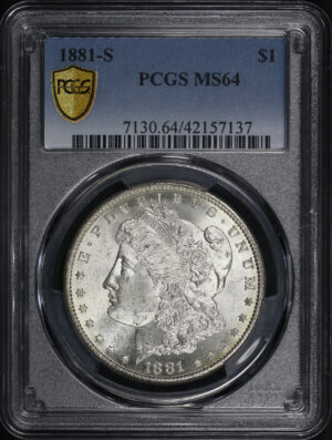 Obverse of this 1881-S Morgan Dollar PCGS MS-64