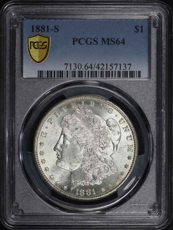 Obverse of this 1881-S Morgan Dollar PCGS MS-64