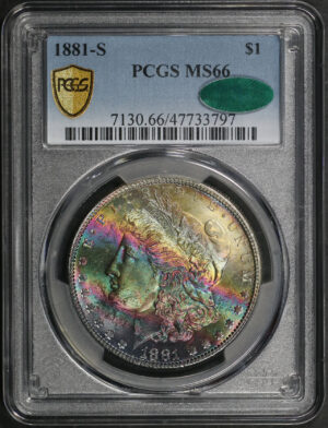 Obverse of this 1881-S Morgan Dollar PCGS MS-66 CAC