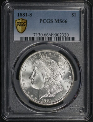 Obverse of this 1881-S Morgan Dollar PCGS MS-66