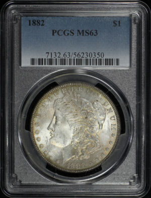 Obverse of this 1882 Morgan Dollar PCGS MS-63