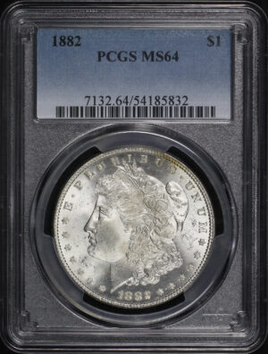 Obverse of this 1882 Morgan Dollar PCGS MS-64