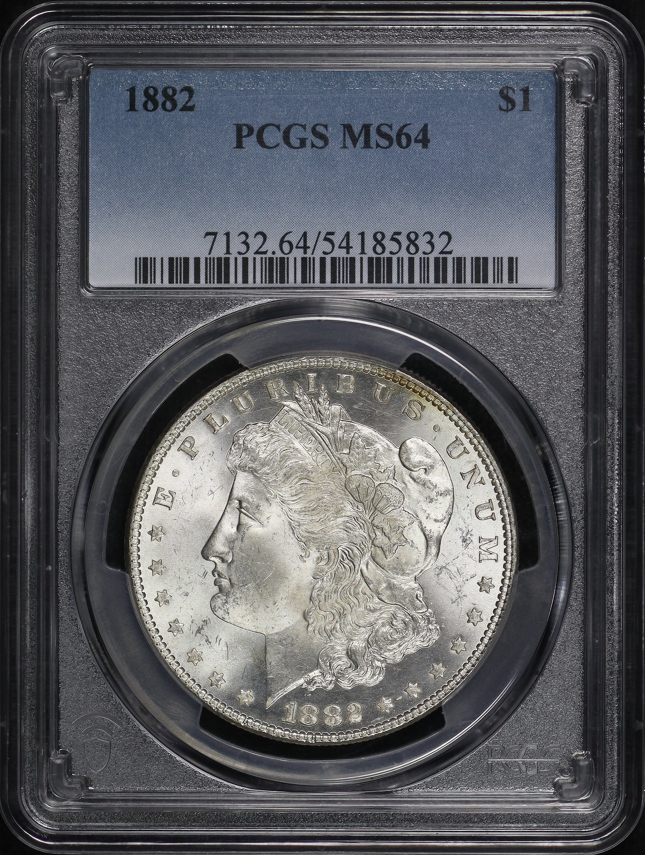 Obverse of this 1882 Morgan Dollar PCGS MS-64