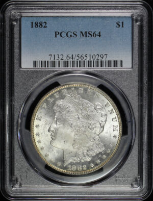 Obverse of this 1882 Morgan Dollar PCGS MS-64