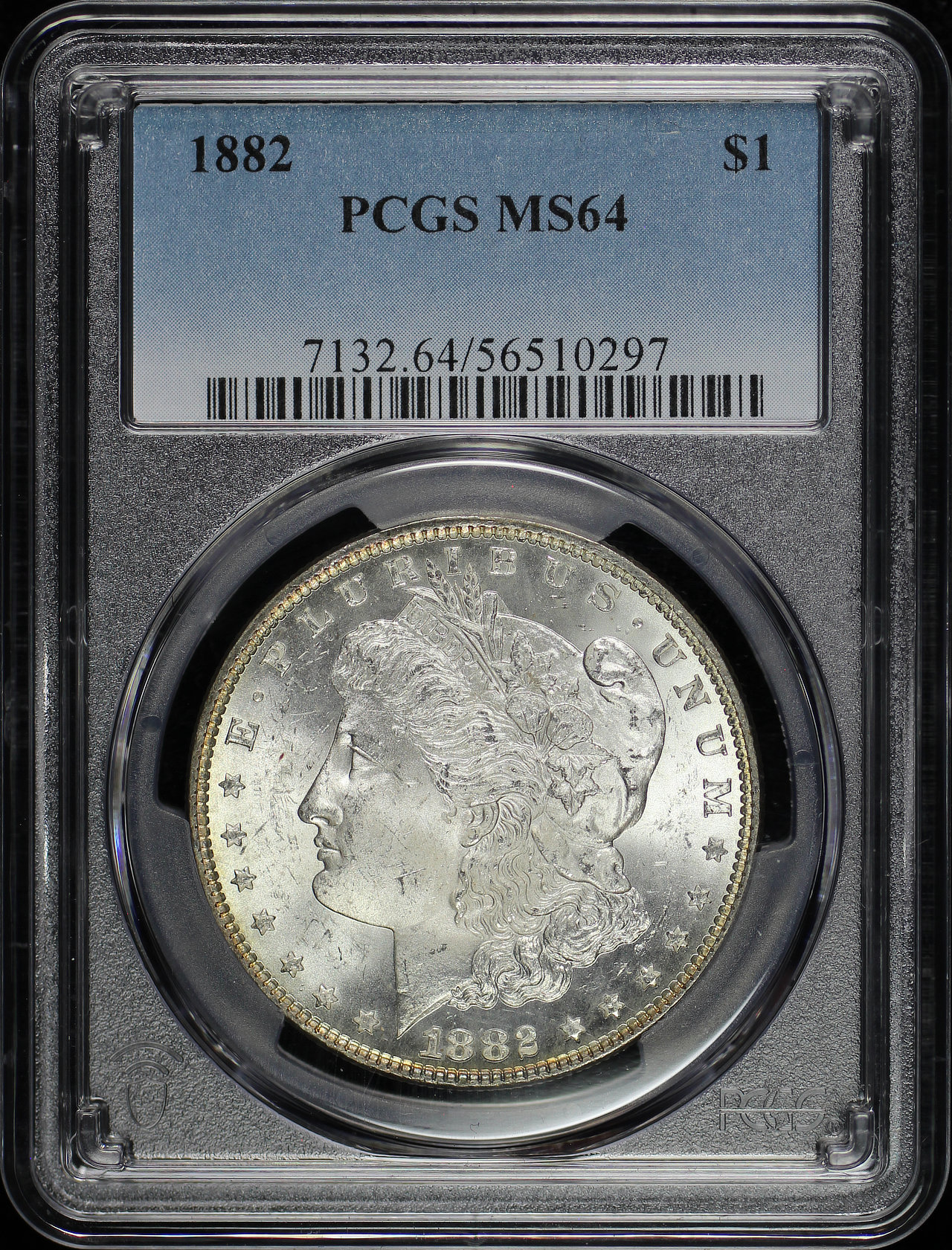 Obverse of this 1882 Morgan Dollar PCGS MS-64