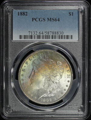 Obverse of this 1882 Morgan Dollar PCGS MS-64