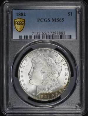 Obverse of this 1882 Morgan Dollar PCGS MS-65