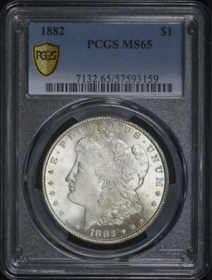 Obverse of this 1882 Morgan Dollar PCGS MS-65