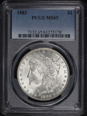 Obverse of this 1882 Morgan Dollar PCGS MS-65