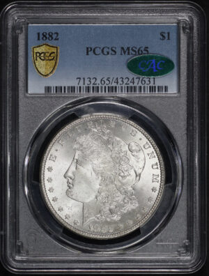 Obverse of this 1882 Morgan Dollar PCGS MS-65 CAC
