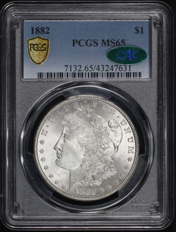 Obverse of this 1882 Morgan Dollar PCGS MS-65 CAC
