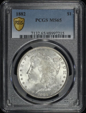 Obverse of this 1882 Morgan Dollar PCGS MS-65
