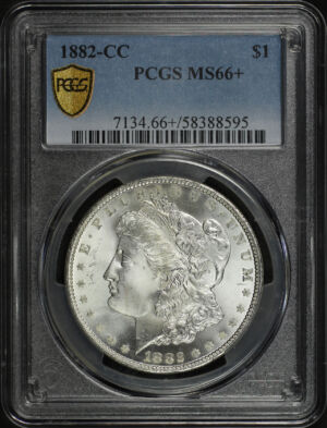 Obverse of this 1882-CC Morgan Dollar PCGS MS-66+