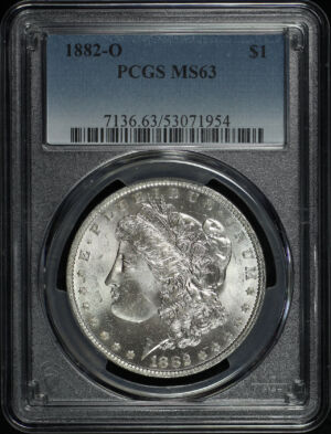 Obverse of this 1882-O Morgan Dollar PCGS MS-63