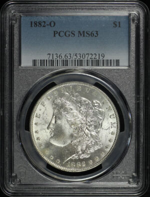 Obverse of this 1882-O Morgan Dollar PCGS MS-63