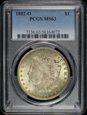 Obverse of this 1882-O Morgan Dollar PCGS MS-63