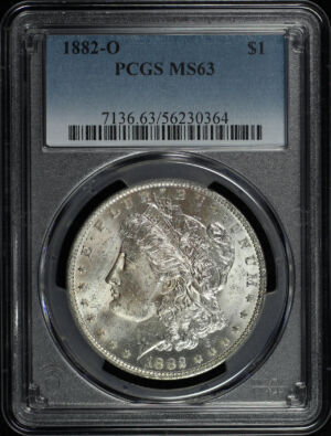 Obverse of this 1882-O Morgan Dollar PCGS MS-63