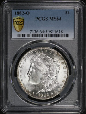 Obverse of this 1882-O Morgan Dollar PCGS MS-64
