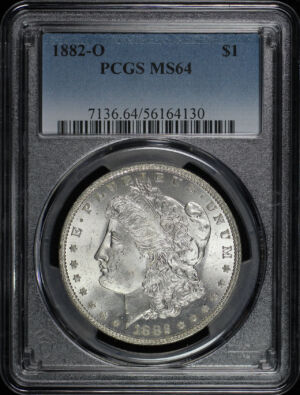 Obverse of this 1882-O Morgan Dollar PCGS MS-64
