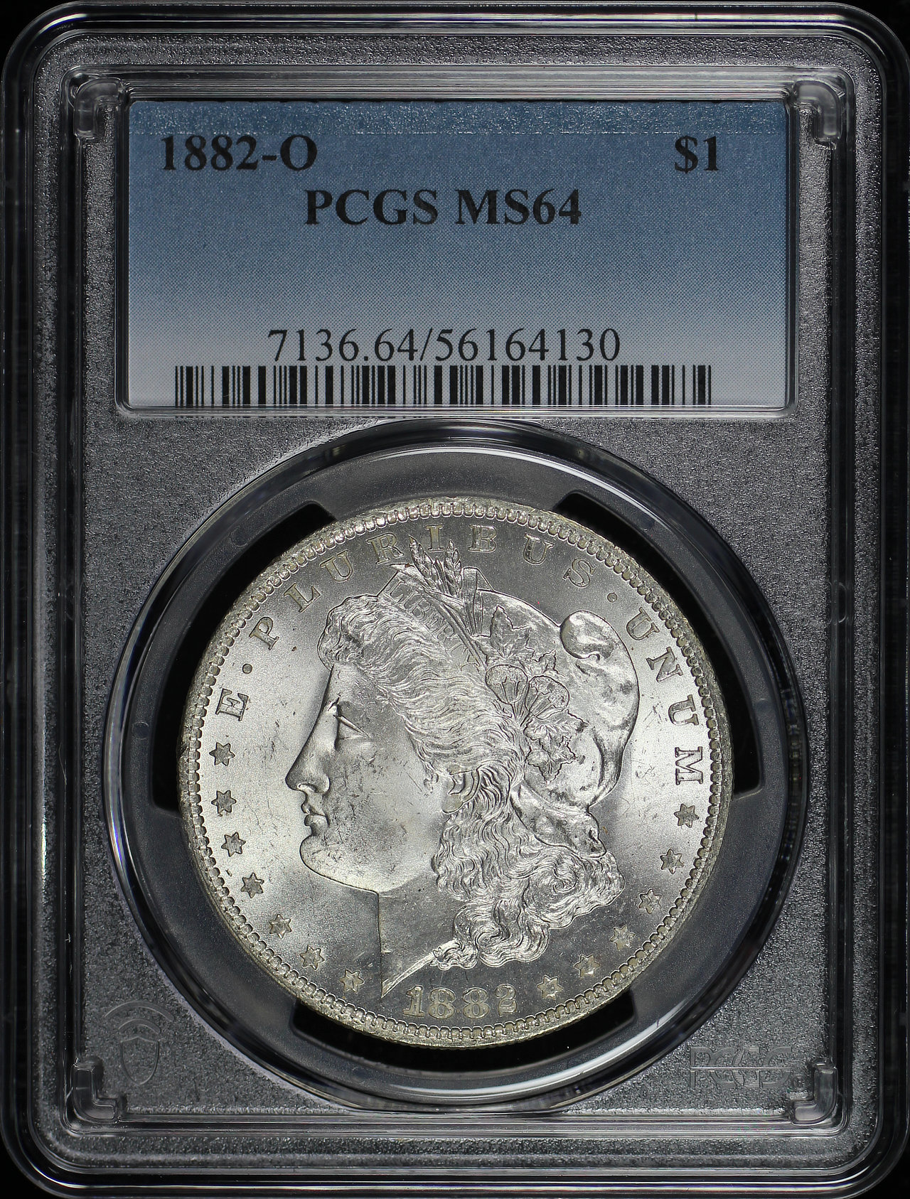 Obverse of this 1882-O Morgan Dollar PCGS MS-64