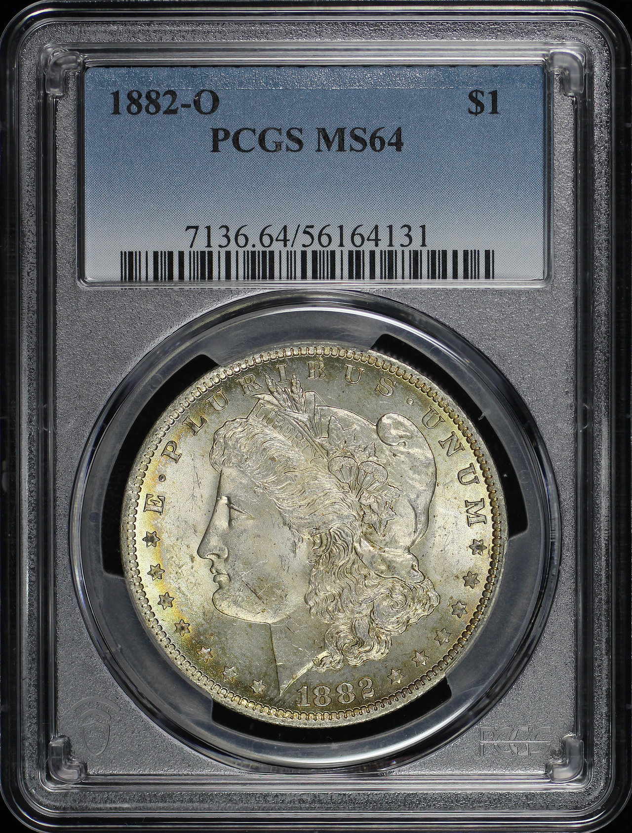 Obverse of this 1882-O Morgan Dollar PCGS MS-64
