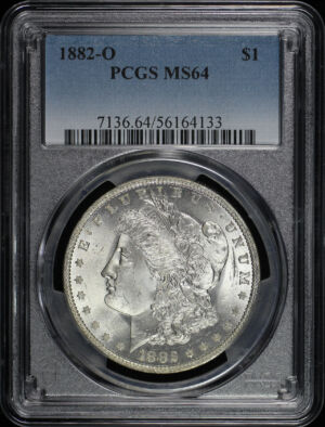 Obverse of this 1882-O Morgan Dollar PCGS MS-64