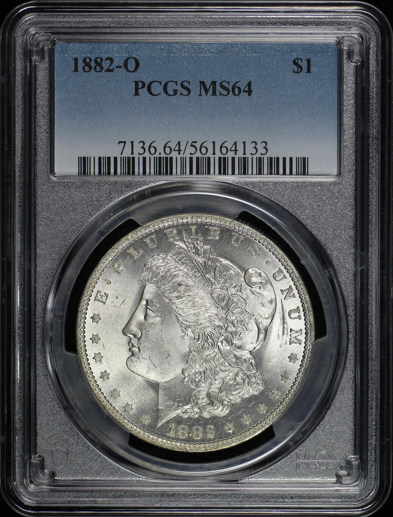 Obverse of this 1882-O Morgan Dollar PCGS MS-64
