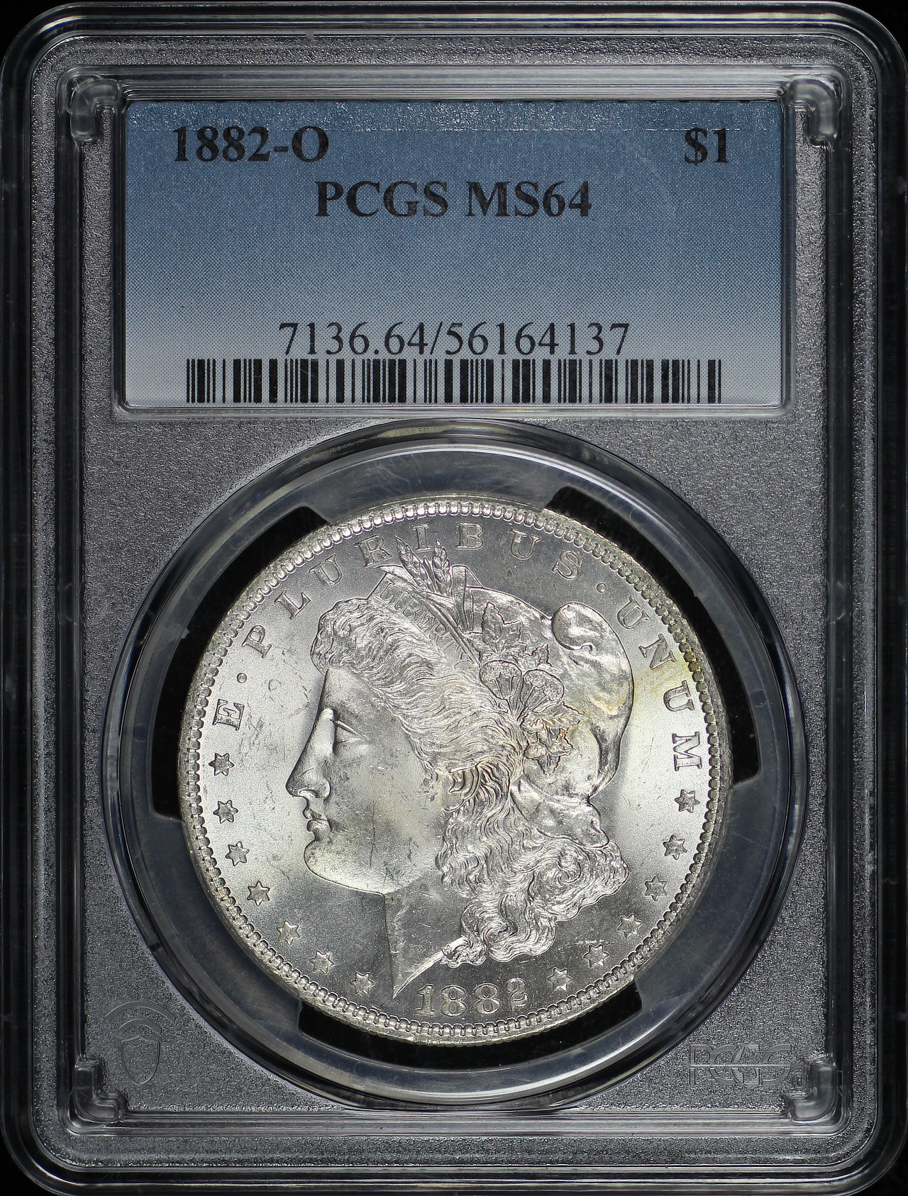 Obverse of this 1882-O Morgan Dollar PCGS MS-64