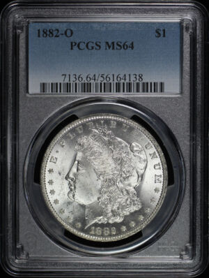 Obverse of this 1882-O Morgan Dollar PCGS MS-64