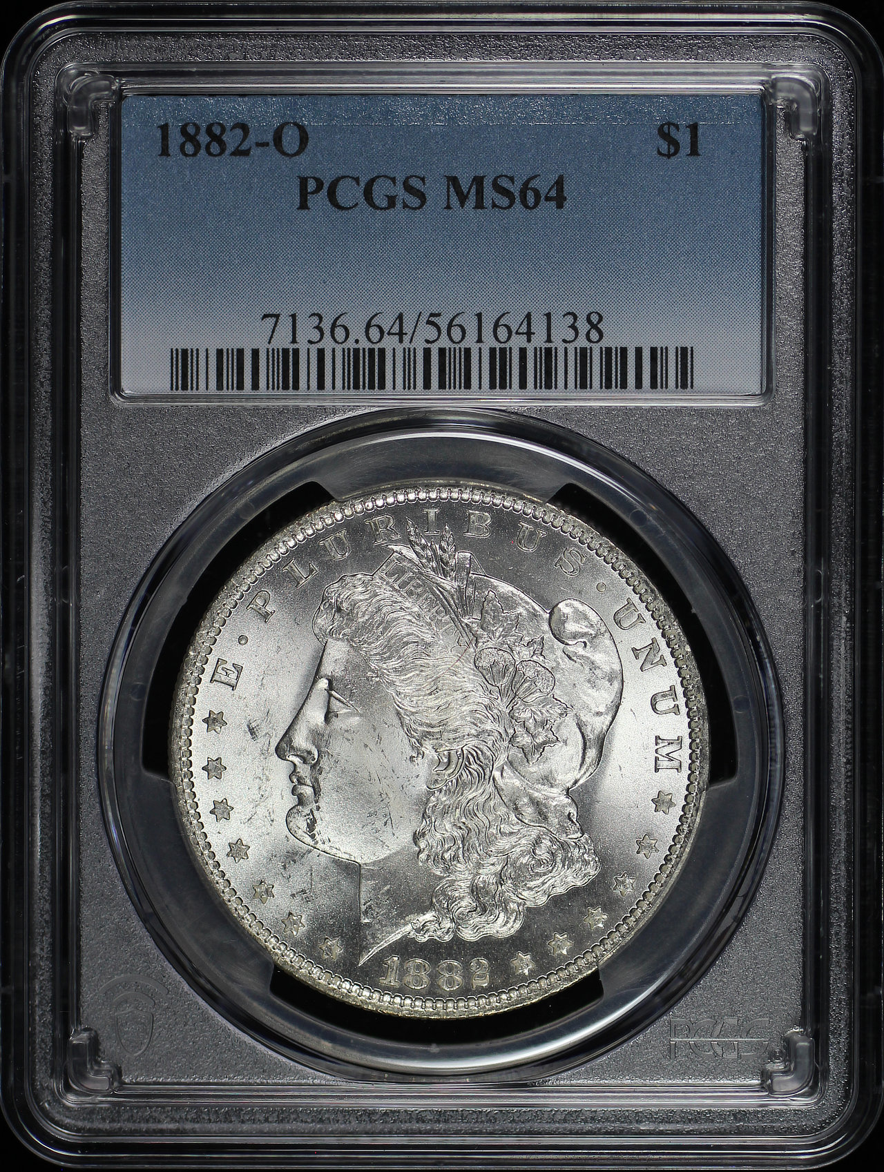 Obverse of this 1882-O Morgan Dollar PCGS MS-64