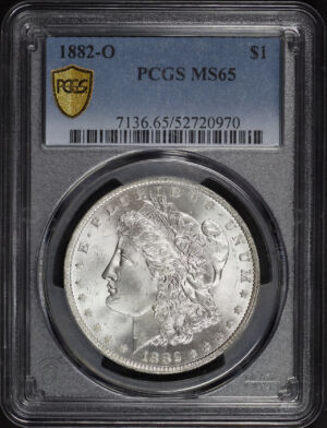 Obverse of this 1882-O Morgan Dollar PCGS MS-65