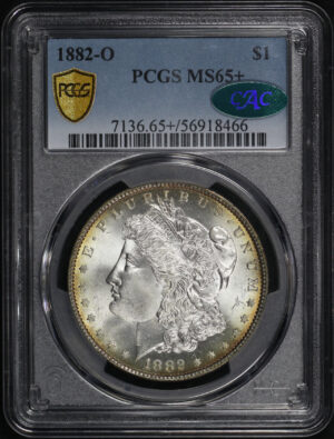 Obverse of this 1882-O Morgan Dollar PCGS MS-65+ CAC