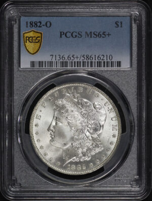 Obverse of this 1882-O Morgan Dollar PCGS MS-65+