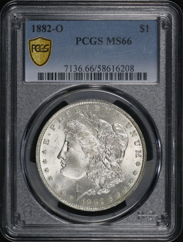 Obverse of this 1882-O Morgan Dollar PCGS MS-66