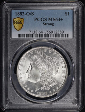 Obverse of this 1882-O/S Strong Morgan Dollar PCGS MS-64+