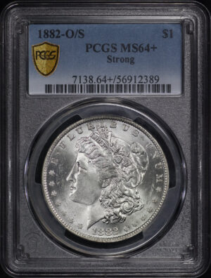 Obverse of this 1882-O/S Strong Morgan Dollar PCGS MS-64+