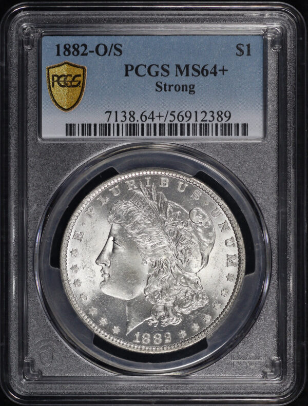 Obverse of this 1882-O/S Strong Morgan Dollar PCGS MS-64+