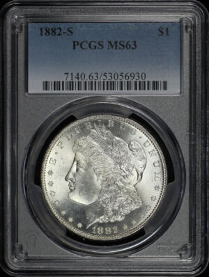 Obverse of this 1882-S Morgan Dollar PCGS MS-63