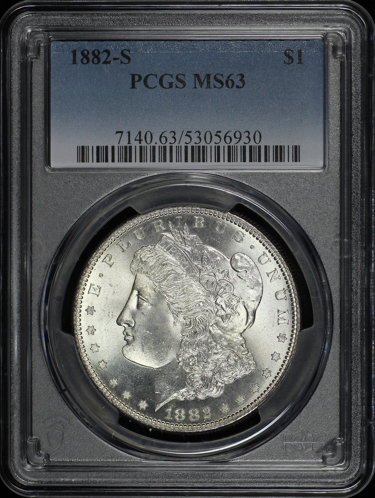 Obverse of this 1882-S Morgan Dollar PCGS MS-63