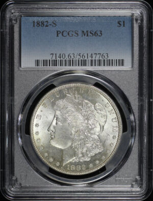 Obverse of this 1882-S Morgan Dollar PCGS MS-63
