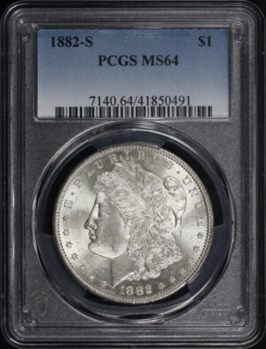 Obverse of this 1882-S Morgan Dollar PCGS MS-64