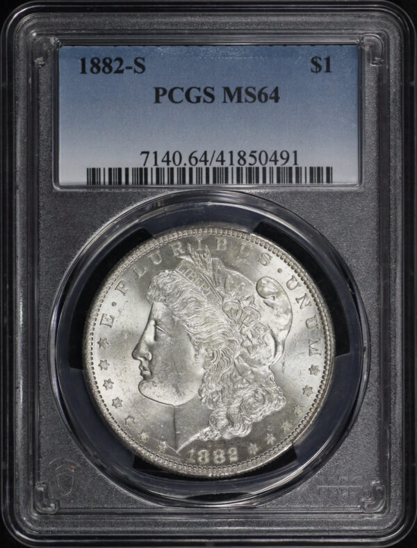 Obverse of this 1882-S Morgan Dollar PCGS MS-64