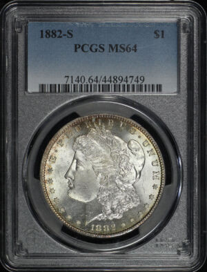 Obverse of this 1882-S Morgan Dollar PCGS MS-64