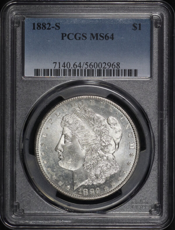 Obverse of this 1882-S Morgan Dollar PCGS MS-64