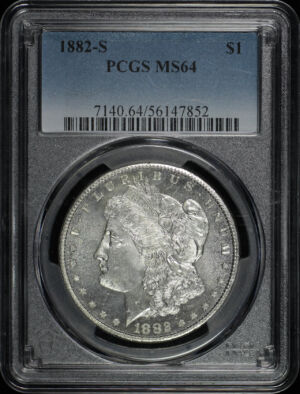 Obverse of this 1882-S Morgan Dollar PCGS MS-64