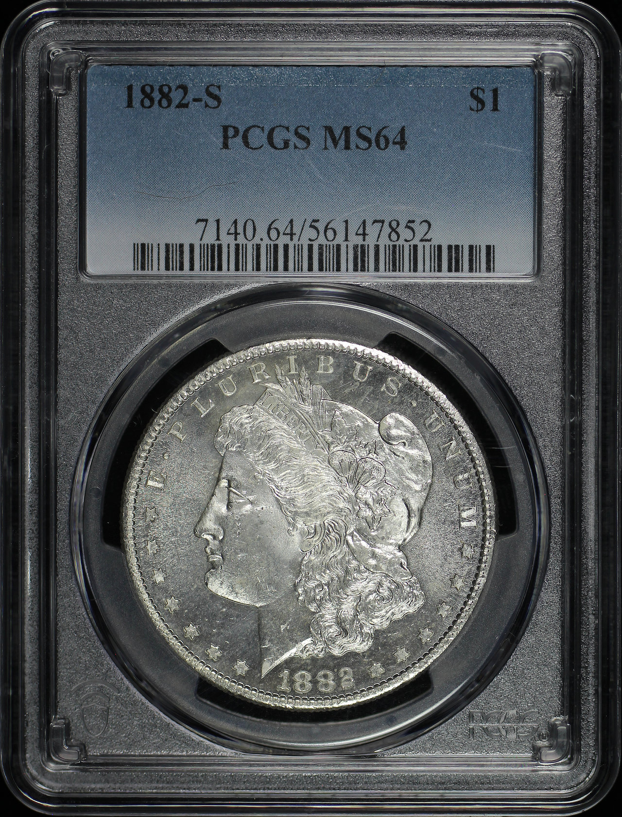 Obverse of this 1882-S Morgan Dollar PCGS MS-64