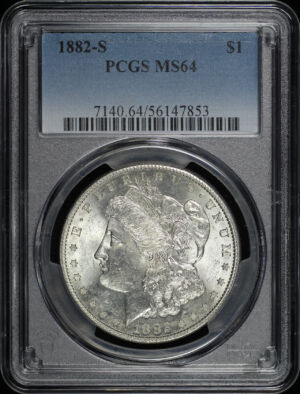Obverse of this 1882-S Morgan Dollar PCGS MS-64