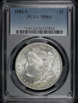 Obverse of this 1882-S Morgan Dollar PCGS MS-64